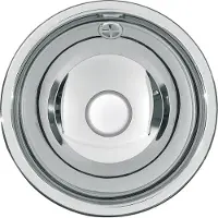 Kwc Rundbecken, RONDO, Edelstahl, 295x119 mm, Überlauf, Seidenmatt