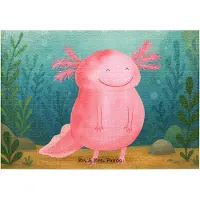Mr. & Mrs. Panda Puzzle Axolotl Glücklich Design 1500 Teile - Weiß - Geschenk, 500, 1000, Lurch, Geduldspiel, 300, Gute Laune, Lebensfroh, gut Gelaunt