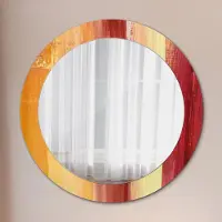 Coloray Spiegel - Mirror zum Wandspiegel Schlafzimmer – Schminkspiegel- abstrakt Gemälde- Ø70cm