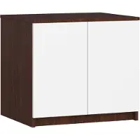 Akord Schrankaufsatz für Kleiderschrank S60 Wenge Front Weiß B60 x H55 x T51 cm