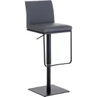 BellaFurn Barhocker Kunstleder – Multifunktionshocker – Verstellbar und drehbar für optimalen Komfort | Farbe: Grau | Grundfarbe: Schwarz