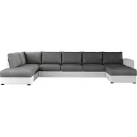 Mirjan 24 Ecksofa Wilma Large, U-Form Polsterecke vom Hersteller, Schlafsofa mit zwei Bettkasten, Wohnlandschaft (Soft 017 + Lux 06, Seite: Links)