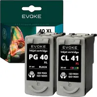 Evoke Patronen für CANON PG40 CL41 Satz ️️ iP1800 iP1900 MP180 MP190 MP210 MP220 ️