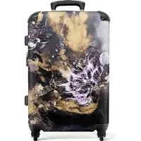 NoBoringSuitcases.com Großer Koffer - Abstrakt - Schwarz - Grau - Farbe - Kombinationsschloss TSA - Hartschalen Trolley 4 Rollen - 72 liter - Reisekoffer - 66 cmKoffer Mittelgroß 67x43x25 cm, 72L,