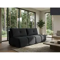 Nordelo Sofas - Nuvolletta elegantes Sofa aus BORG-Stoff 19 Schlaffuktion 150x200 Bettkasten, stabile Metallfüße
