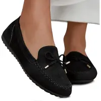 Permani Damen Mokassin Slip On Halbschuhe Elegant Loafer Business Lari Schwarz Gr.36