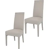 STOCK LINE t m c s Tommychairs - 2er Set Moderne Stühle CHIARA für Küche und Esszimmer, robuste Struktur aus lackiertem Buchenholz Farbe Gämsebraun, gepolstert und mit Stoff in der Farbe Gämsebraun bezogen