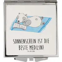 Mr. & Mrs. Panda Schminkspiegel Sommer Sonnenschein - Weiß - Geschenk, Summer Vibes, Sommerprodukte, Sommergefühle, Kleiner Spiegel, Handspiegel, Farben, klein, Strand