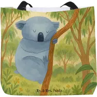 Mr. & Mrs. Panda Tote Bag Koalabär Design - Weiß - Geschenk, Stoffbeutel, Traum, Gute Laune, Strandtasche, Beutel, Träumen, Tasche, Einkaufstasche, Koala, Schlafzimmer