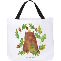 Mr. & Mrs. Panda Shopper Bär König - Weiß - Geschenk, Papi, Vatertag, Schultasche, Teddy, Papa, Vater, Daddy, Reisetasche, Tote Bag, Tasche, Strandtasche, Laptoptasche