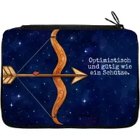 Mr. & Mrs. Panda Mäppchen Sternzeichen Schütze Design - Weiß - Geschenk, Etui, Bleistiftetui, Schützenfest, Schlampermäppchen, Geburtstag Dezember, Federtasche, November