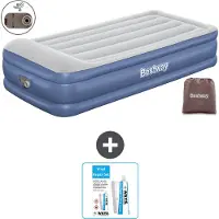 Bestway Luftmatratze - 1 Person - 97 x 191 x 46 cm - Grau/Blau - Inklusive Zubehör