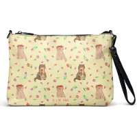 Mr. & Mrs. Panda Damentasche Otter Blumenstrauß - Gelb - Geschenk, Damen Umhängetasche, Handtasche, Süß, Kleine, Niedlich, Seeotter See, Tasche