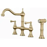 LAUFERI Küchenarmatur Retro braun Waschbecken CHESTER Ausziehauslauf