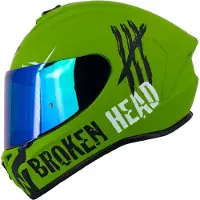 Broken Head Integralhelm Adrenalin Therapy 4X Military + Grün Verspiegeltes Visier : S (55-56 cm) Größe: S (55-56 cm)
