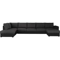 Mirjan 24 Ecksofa Wilma Large, U-Form Polsterecke vom Hersteller, Schlafsofa mit zwei Bettkasten, Wohnlandschaft (Soft 011 + Majorka 03, Seite: Links)
