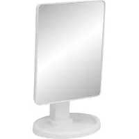 Versa Badezimmerspiegel mit LED-Licht Weiß Polypropylen Spiegel 11,9 X 28,5 X 16,9 CM