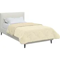 vidaXL Winterbettdecke 140 x 220 cm Winter Creme Atmungsaktiv