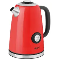 Ecg RK 1700 Magnifica Corsa, 1,7 l, 2200 W, Rot, Edelstahl, Regelbare Temperatur, Wasserstandsanzeige