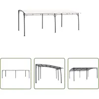 The Living Store Garten-Sonnenschutz 6x3x2,55 m Cremeweiß
