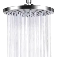 OEM Wasserbesparender und Hochdruck-Duschkopf - Anti-Kalk - Edelstahl - Regenduschkopf - Silber - 1 Stück