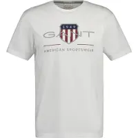 Gant für Herren. 2003199 Archiv Schild-T-Shirt weiß (XL), Lässig, Baumwolle, Kurzarm, Nachhaltig