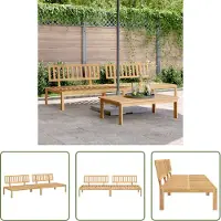 The Living Store Garten-Mittelsofas aus Paletten 2 Stk. Massivholz Akazie