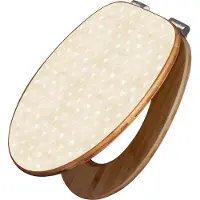 Banjado Design WC Sitz Bambus Absenkautomatik -Beige Herzen - Toilettendeckel mit Absenkautomatik Holz/hochwertiger Bambus Klodeckel/WC-Sitz für alle gängigen Toiletten [TDB2 11404]