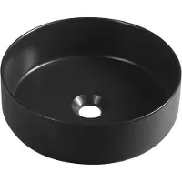 Hak INFINITY ROUND Aufsatzwaschbecken, Durchmesser 36 cm, schwarz matt