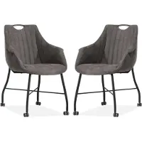 MX Sofa Esszimmerstuhl Metric - Anthrazit (2er-Set)