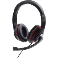 Gembird MHS-03-BKRD Stereo headset Mikrofonarm Stummschaltung Kopfband