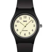 Q&Q Damenuhr Ø 29mm Analog 3 BAR schwarzes Silikonband