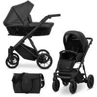 Kunert IVENTO 2in1 Kinderwagen in Schwarz mit schwarzem Rahmen