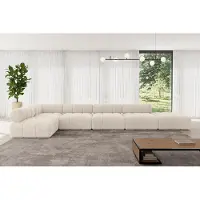 ALTDECOR Modulares Sofa Ecksofa in L-Form - Favio-L3 - 475x190x70 cm Beige universal, links/rechts Corner modular Sofa Eckcouch Couch Wohnlandschaft Cauchsofa Polstersofa