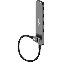 Goobay Slim 4-Port USB-Hub, USB-C auf USB-C, 5 Gbit/s