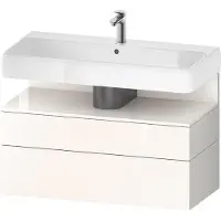 Duravit Collection One Waschtischunterbau, 1 Auszug und 1 Schublade, 990x470x590mm, Nische Weiß hochglänzend, QA4395022220000, Farbe: Weiß Hochglanz