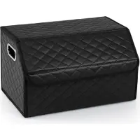 Northix Faltbarer Kofferraum-Organizer (35 l) mit Deckel und Trennwand