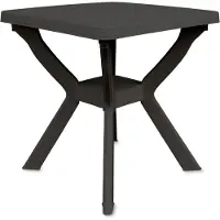 Spetebo Kunststoff Gartentisch - ca. 70 x 70 x 72 cm - Farbe: Anthrazit