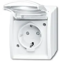 Busch-Jaeger 20 EBW-54, CEE 7/3, 2P+E, Weiß, IP44, 250 V, 16 A
