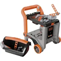 Smoby Spielwerkbank "Black+Decker Werkbank", bunt, Rollenspielzeug, KinderB:33cm H:59cm T:32cm, Kunststoff, Spielwerkbank, Made in Europe, B:33cm H:59cm T:32cm