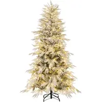 Northix 180 cm hoher, schneebedeckter und beleuchteter Weihnachtsbaum mit 250 LEDs