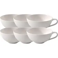 Villeroy & Boch Tasse "Teetassen For Me 110 ml 6er Set weiß", weiß, Porzellan, Trinkgefäße, Tasse