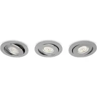 Philips myLiving Einbauspot 591834816, Einbaustrahler, Nicht austauschbare(s) Leuchtmittel, 3 Glühbirne(n), LED, 13,5 W, Aluminium