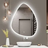 Fenome Rocks Organisch Badspiegel – LED‑Beleuchtung & Anti‑Beschlag – 75 × 100 cm