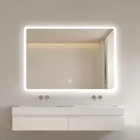 Fenome Badspiegel mit integrierter LED-Beleuchtung & Spiegelheizung – 70 × 100 cm