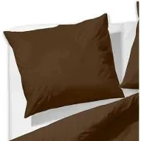 Etérea Himmlische Qualität etérea Mako-Satin Bettwäsche 2 Stk 40x60 cm Kissenbezug Ultra Uni Braun