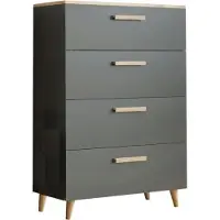 Per la vita Kommode Fiord, Kabinett, Schubladen, Modern, Wohnwand, Schrankwand, Wohnzimmer, Zimmer, Wohnzimmerschrank, Artisan -Antracyt