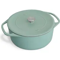 Springlane Cocotte mit Deckel, Mint, rund, 28 cm, 6 L, Gusseisen Bräter, Schmortopf Induktion