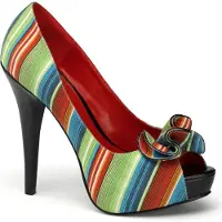Pin Up Couture LOLITA-12 Platform Pumps Serape Print EU 35