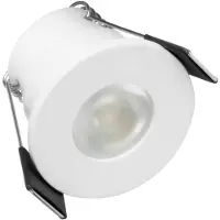 S-POLYLIGHT PREMIUM Mini LED- Einbauspots Warmweiss 3.000K, DIMMBAR, IP65, FUNK 3W LED Einbaustrahler Terrassenüberdachung, Terrassenbeleuchtung, Bad, Sauna, LED Spots (WEISS, 1x LED-Spot)